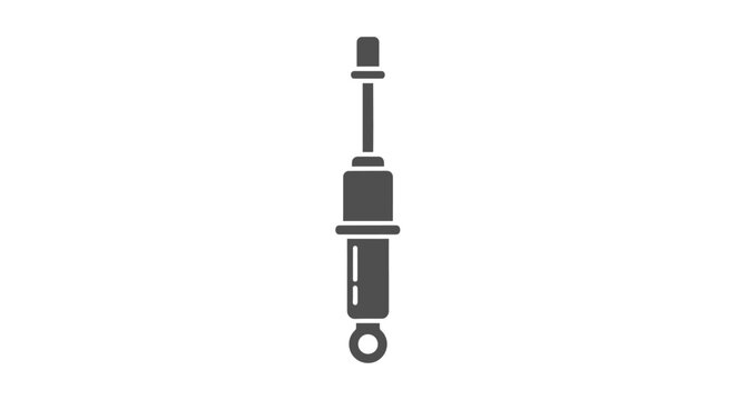 A simple flat icon representing a mechanical vehicle shock absorber component