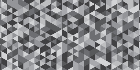 vector poly triangle texture geometric pattern triangular. Dark Gray vector cover in polygonal style. Geometric camouflage seamless pattern. © coal digger