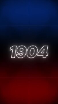 1904 Text Retro Style vertical