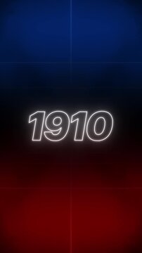 1910 Text Retro Style vertical
