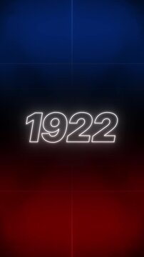 1922 Text Retro Style vertical