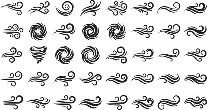 Elegant decorative swirl and scroll patterns collection