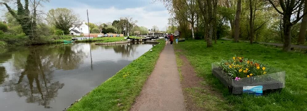 canal warwickshire england uk