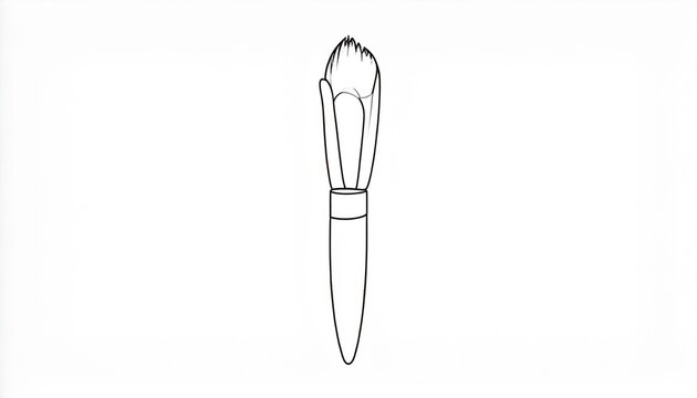 Minimalist makeup brush line design