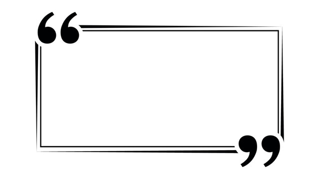 Quote box with double inverted commas for text or testimonials.