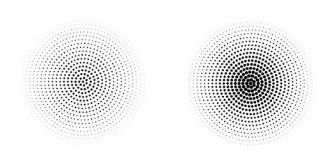 Set of black halftone dots backgrounds. vector modern dots halftone,Pop art comic style gradient circle halftone set Vector isolated on white background dots pattern.eps 10 © srebbek