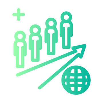 overpopulation gradient icon