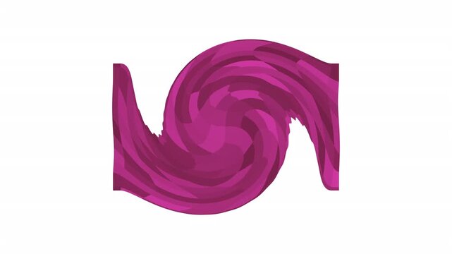 Illustrazione animata a tema geometrico surreale con effetto deformazione di superfici