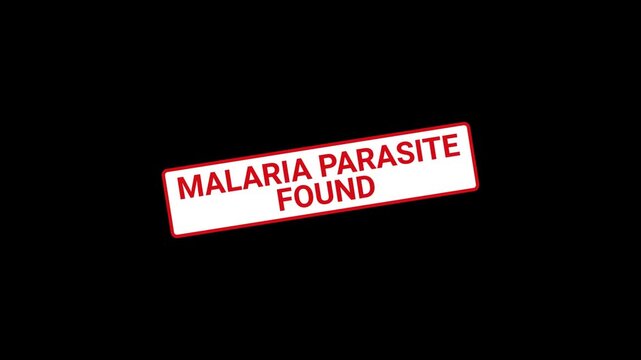 Malaria Parasite Found Stamp Animation