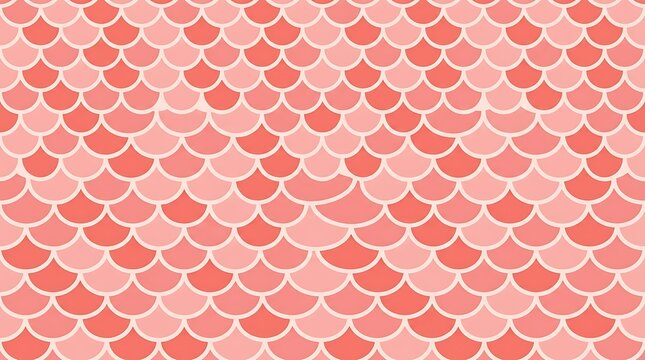 Seamless pink mermaid fish scale pattern background texture