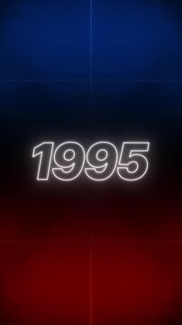 1995 Text Retro Style vertical