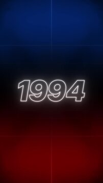 1994 Text Retro Style vertical