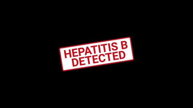 Hepatitis B Detected Warning Stamp Animation