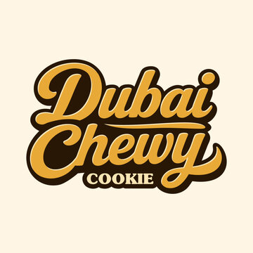 Dubai chewy cookie logo vector