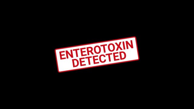 Enterotoxin Detected Warning Stamp Animation