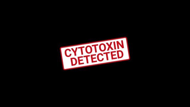 Cytotoxin Detected Stamp Animation