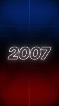 2007 Text Retro Style vertical