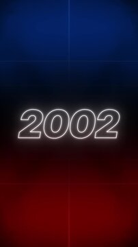2002 Text Retro Style vertical