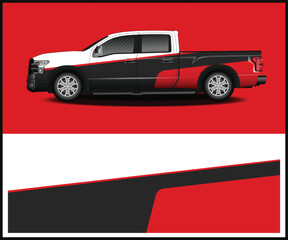 Fototapeta premium Modern Vehicle Wrap Design for Pickup Truck