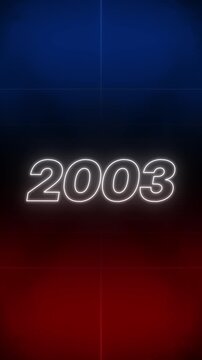 2003 Text Retro Style vertical