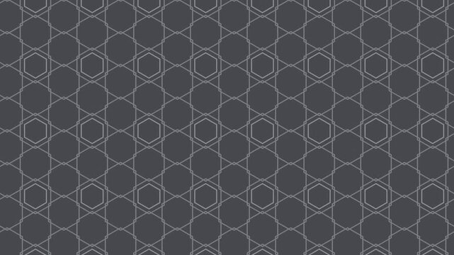 Gray japanese bishamon kikko hexagon armor pattern scrolling, traditional seamless loop background