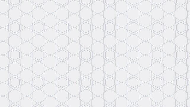 White japanese bishamon kikko hexagon armor pattern scrolling, traditional seamless loop background