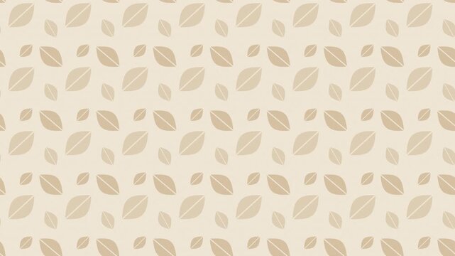 Beige botanical leaf pattern scrolling gently, natural organic seamless loop background