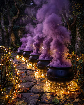 moking Cauldron Halloween Decor.
