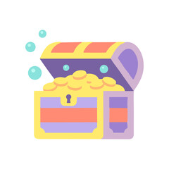 Treasure Chest Full of Gold Coins. © karim
