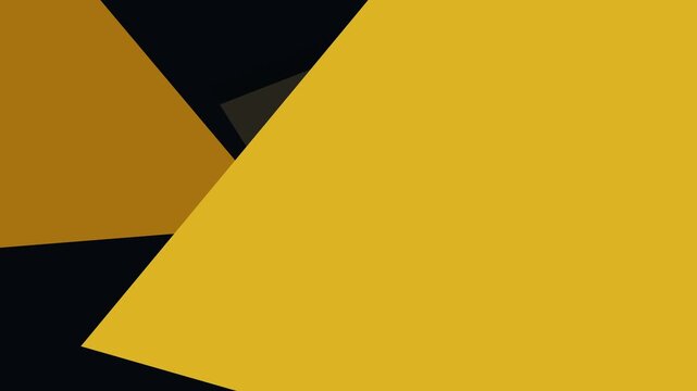 Procedural art geometric abstract design in gold, mustard yellow, and dark black with sharp triangular polygon shapes. Suitable for backgrounds, prints, and textiles.