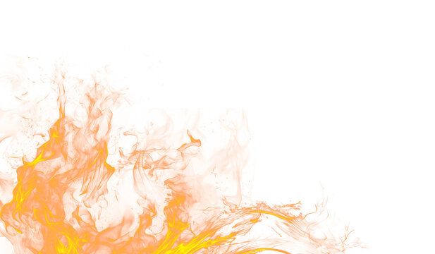 Abstract Fire Flame Overlay With Vibrant Orange Light Effects