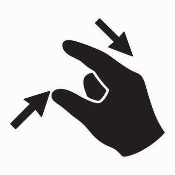 Pinch Gesture Hand Icon &ndash; Touchscreen Zoom Symbol