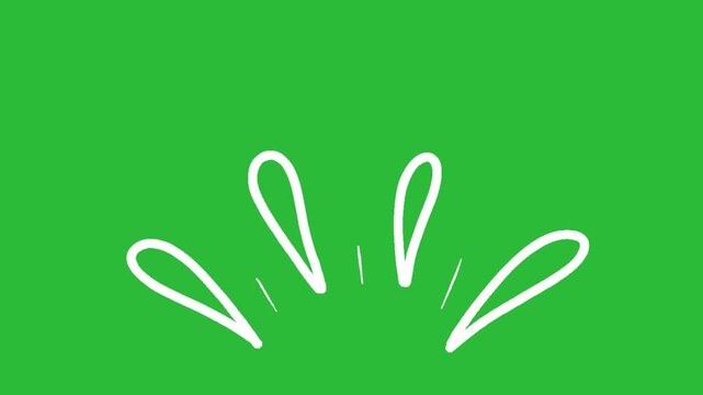 Hand Drawn Liquid Droplet Splash Crown Animation on Green Screen Background