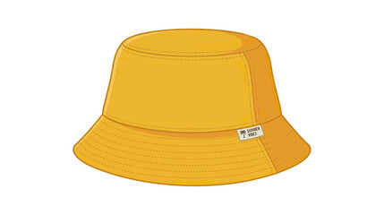 Fototapeta premium Yellow Bucket Hat, Summer Fashion Accessory, Casual Headwear