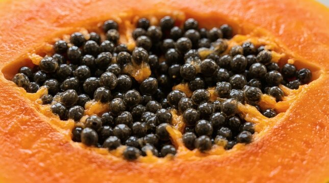 Papaya Seed Cluster Black Caviar Texture.