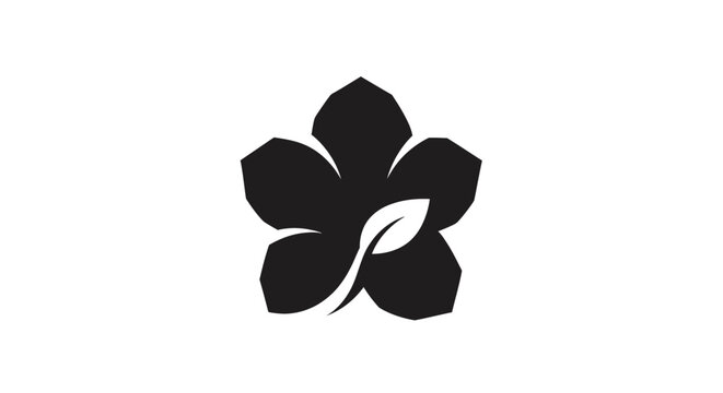 Black silhouette of a four leaf clover design.