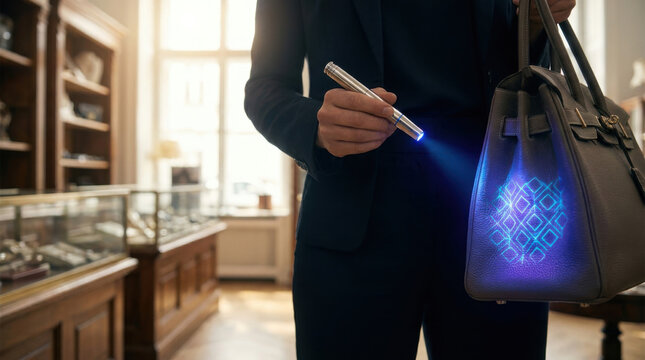Laser luxury verification security bag handbag inspection fashion detector scanning