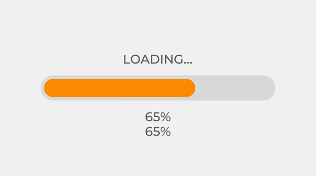 Loading progress bar animation interface.