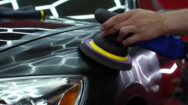 4K video showing paint correction via dual action polishing. Systematically leveling scratches to resurrect deep gloss and shield the factory finish