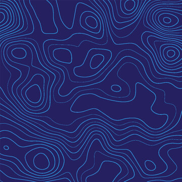 Ultra Lebar Wallpaper Abstrak Topografi Kontur Peta Latar Belakang Vektor Biru