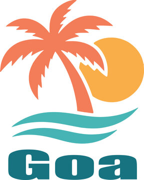 Goa logo icon vector white background .