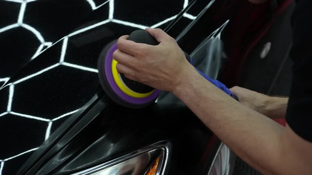 Automotive paint correction and detailing in 4K. Dual action machine polishing for scratch removal, extreme gloss enhancement, and OEM finish preservation