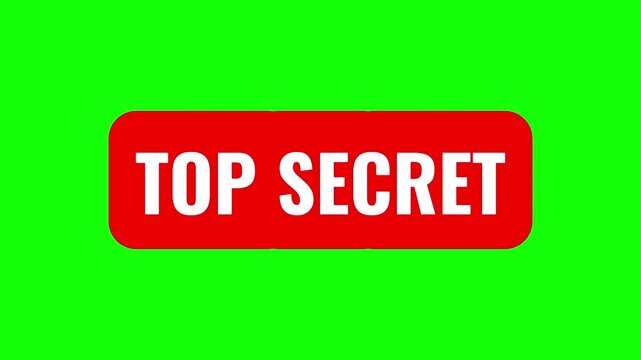 rectangle Top secret grunge stamp symbol editable text effect.4k motion graphics video animation