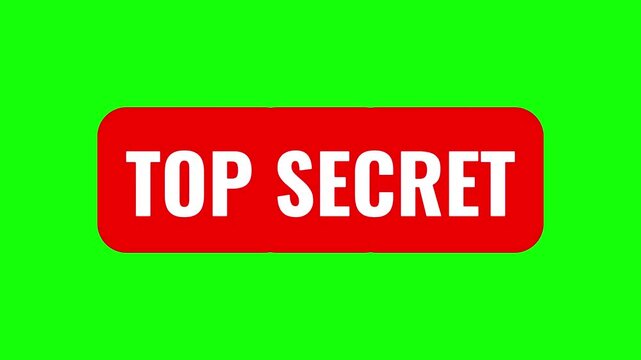 rectangle Top secret grunge stamp symbol editable text effect.4k motion graphics video animation