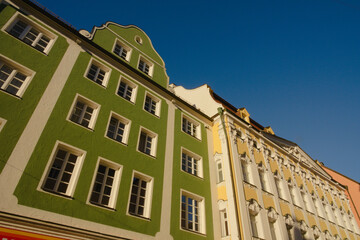 Fototapeta premium Characteristic view of the town of Kempten, one of the oldest German cities. Bavaria, Germany