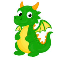 Fototapeta premium Dragon Smiling Friendly Fantasy Creature Character