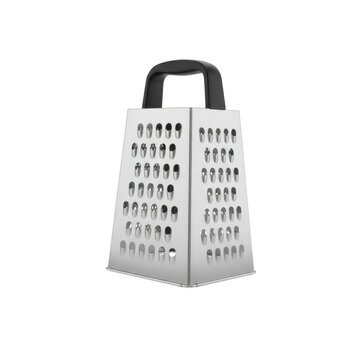 Stainless Steel Box Grater with Black Handle