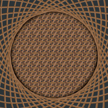 Vector background texture in woven bamboo basket style