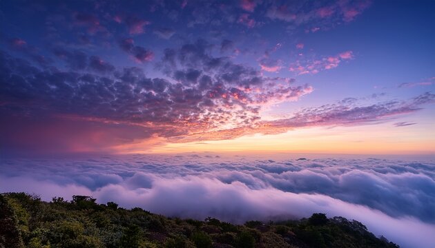 soft hues of dusk enveloped in gentle clouds during twilight