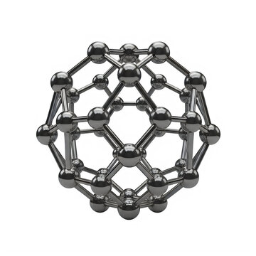 Molecular structure of fullerene c60 buckminsterfullerene